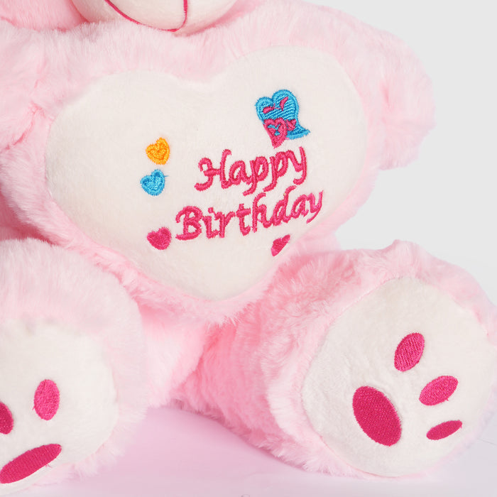 Kids Unisex Pink Teddy Bear Plush Toy with Ultra Soft Feel for Happy Playtime Fun