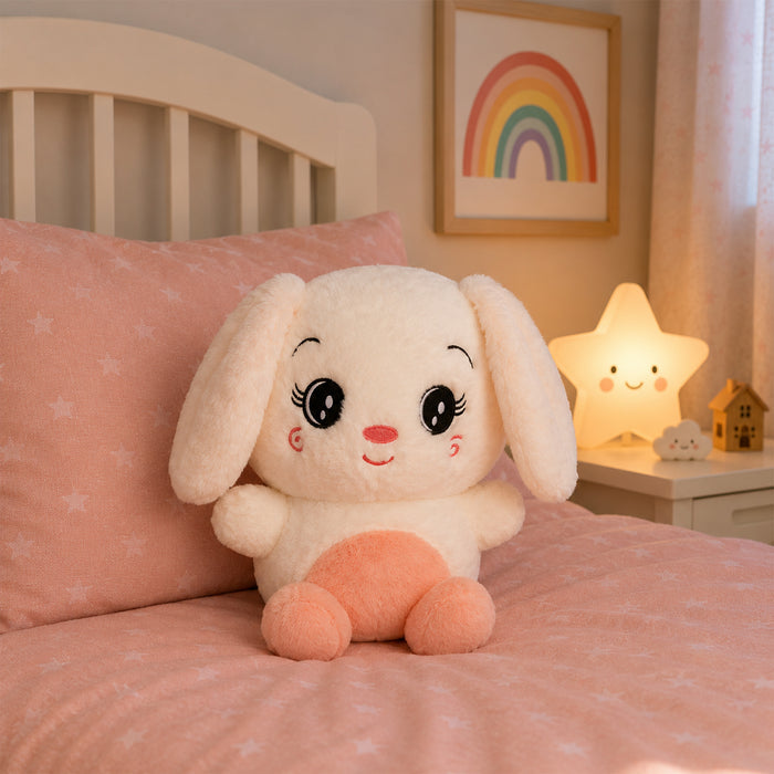 Kids Unisex Rabbit Soft Toy in White with Ultra Soft Plush Fabric for Playtime & Fun Moments