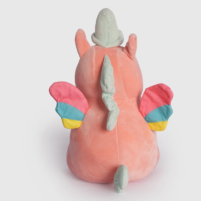 Kids Unisex Unicorn Soft Toy with Plush Fabric & Rainbow Wings Snuggle Buddy for Playtime