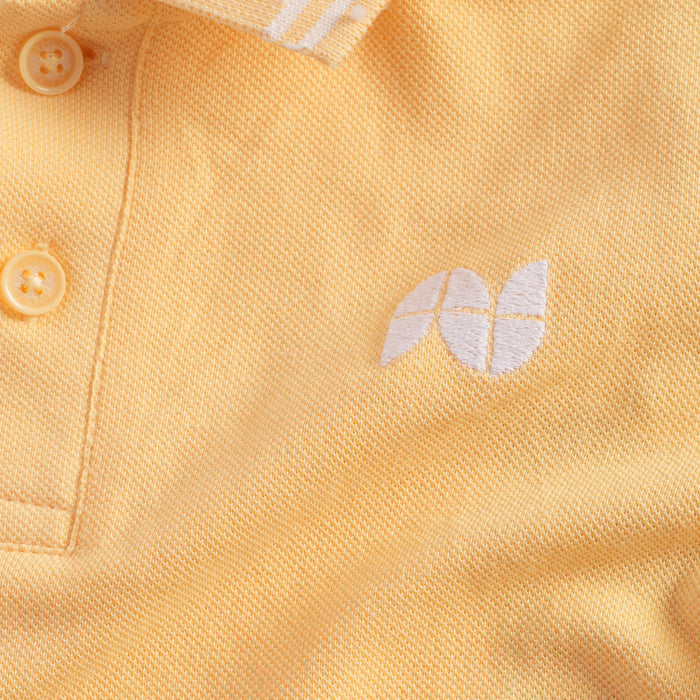Kids Yellow Polo Tshirt for Boys Cotton Pique Breathable Summer Casual Relaxed Fit