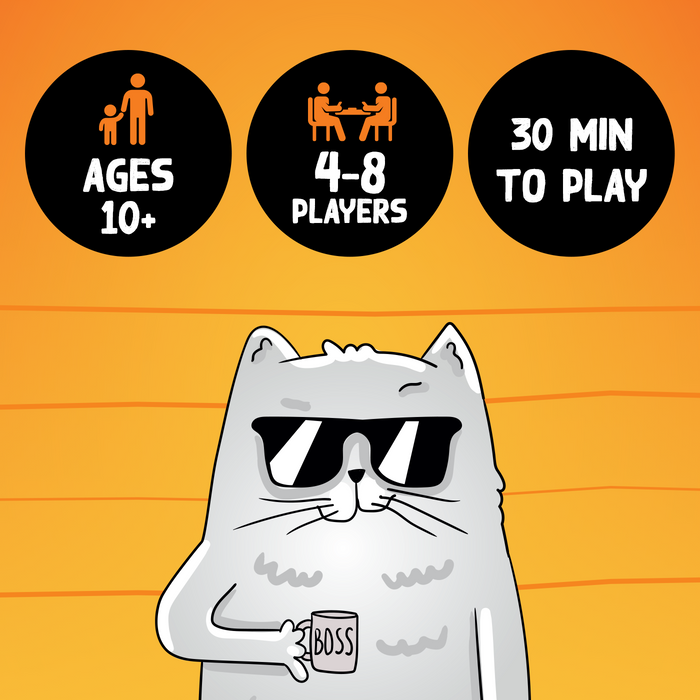 Specs: ages 10+, 4 to 8 players, 30 minutes to play