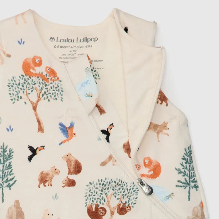 Loulou Lollipop Tencel Sleep Bag - Llama Adventures-BA9004U.LL.7.1.0T-Pumpkin Pie Kids Canada