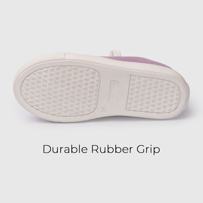 Low-Top Purple Canvas Shoes with Lace-Up Closure
