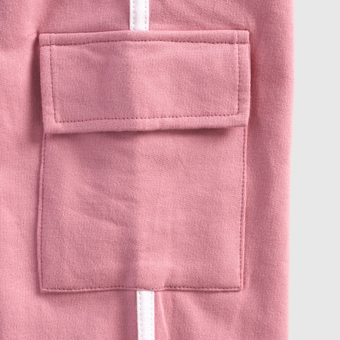 Lower for Girls in Pink with Soft Stretch Cargo Jogger Structure for Summer Ready Comfort