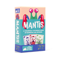 Mantis small box at an angle, with a cartoon caterpillar