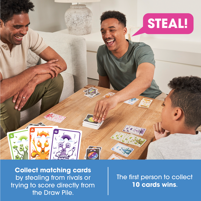 A family playing Mantis at a table