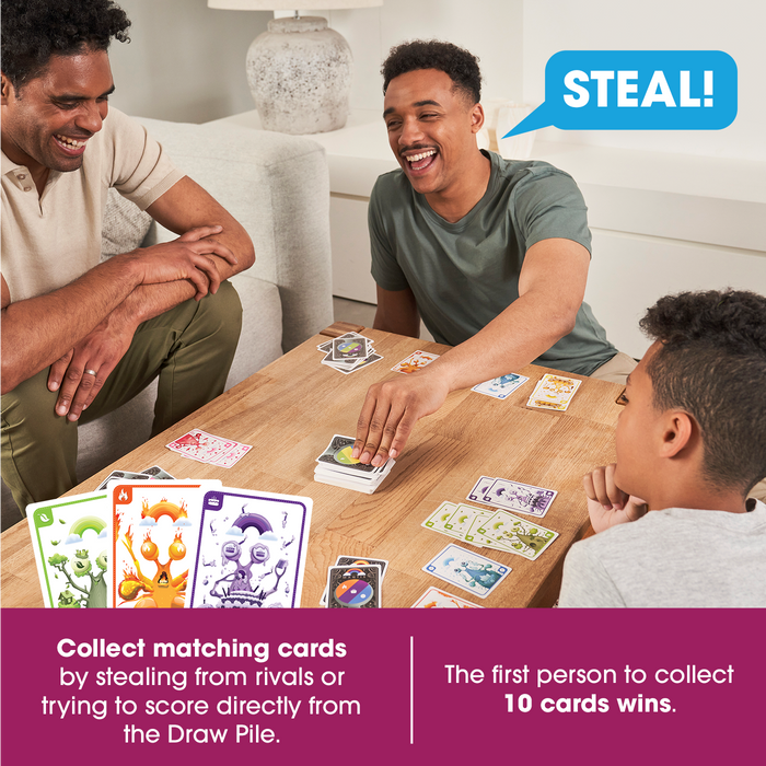 A family playing Mantis at a table