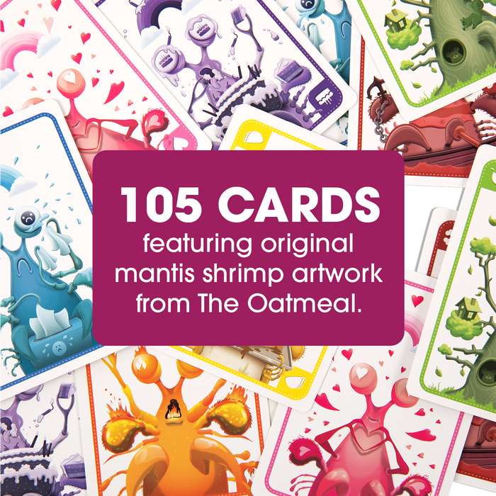 Mantis cards: 105 cards with mantis-shrimp artwork by The Oatmeal