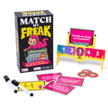 Match My Freak box at an angle, black box with a cartoon monkey