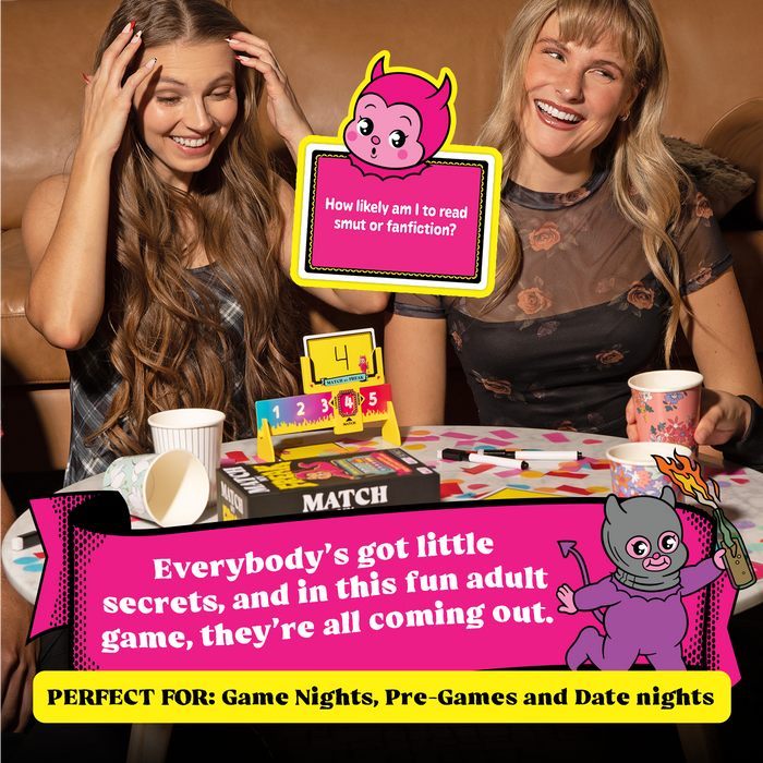People playing Match My Freak; perfect for game nights and date nights