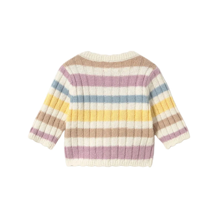 Mayoral Cardigan - Stripe-2301-080 2-4M-Pumpkin Pie Kids Canada