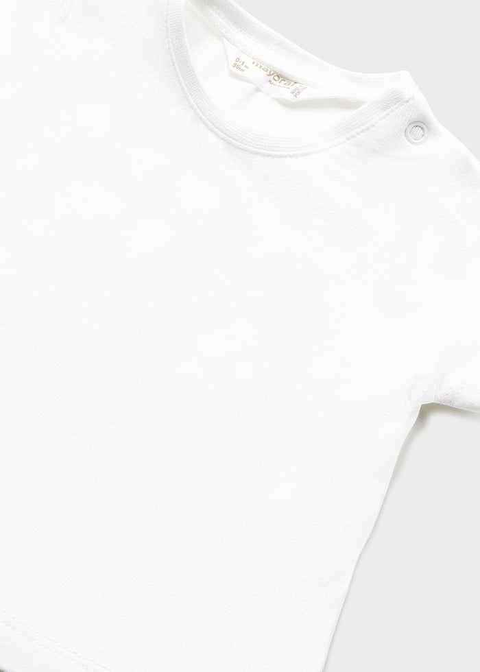 Mayoral Newborn Boy Striped Shortalls & Tshirt Set