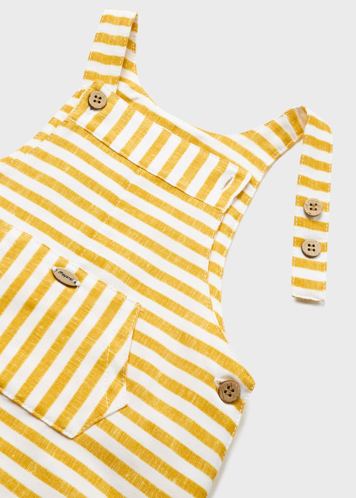 Mayoral Newborn Boy Striped Shortalls & Tshirt Set