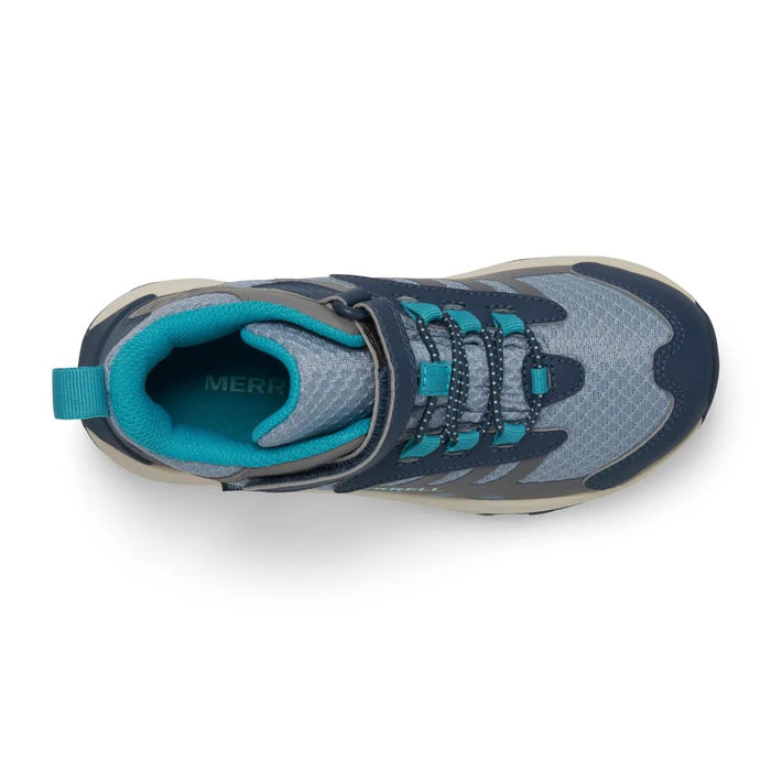 Merrell Moab Speed 2 Mid WP Hiker - Stone/Blue/Turquoise-MK167911 11 M-Pumpkin Pie Kids Canada