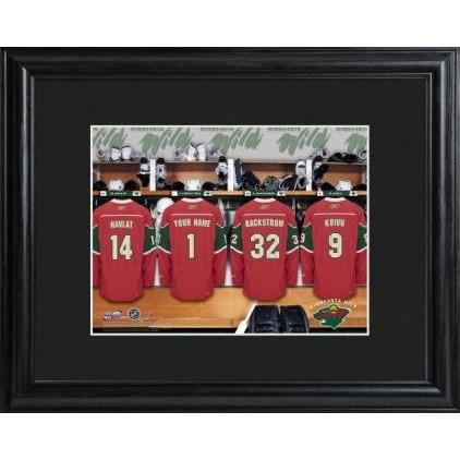 Minnesota Wild Personalized Locker Room Print with Matted Frame-Print-JDS Marketing-Top Notch Gift Shop