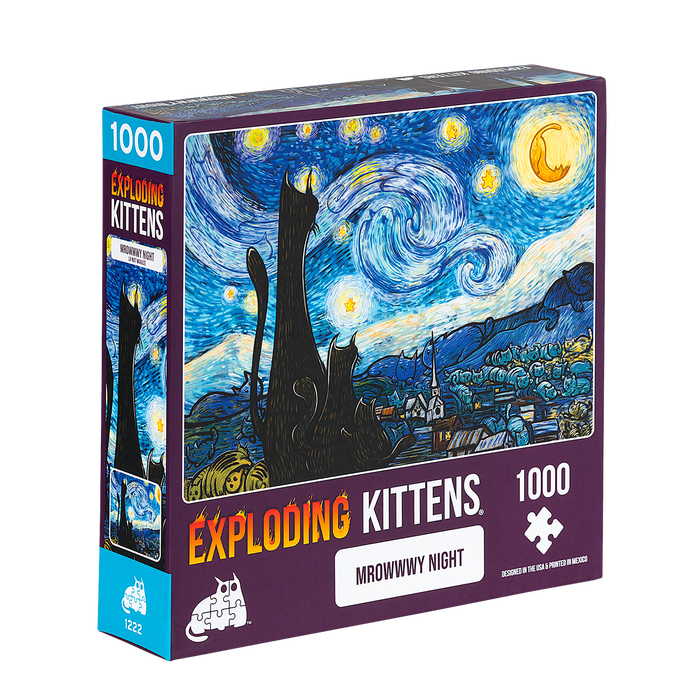 Mrowwwry Night 1000-piece puzzle box shown at an angle