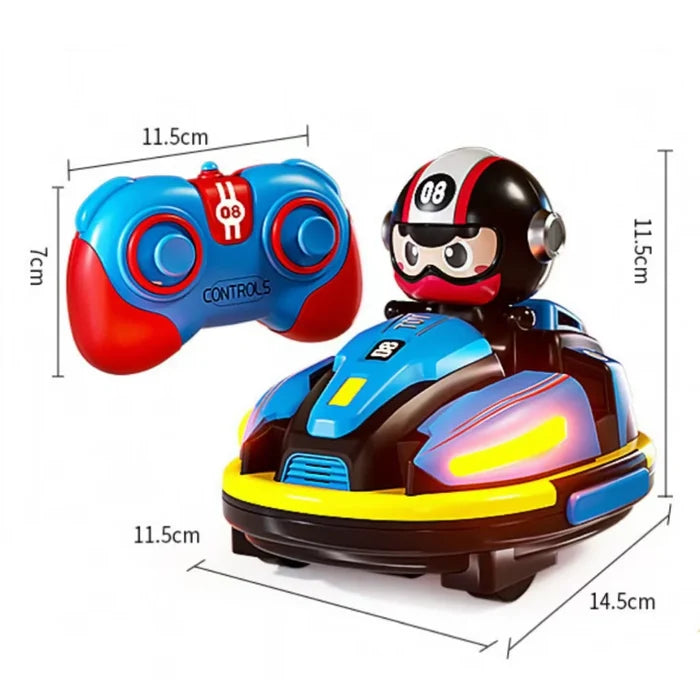New 2.4 G Remote Control Bumper Car Duel Spray Music Racing Boy Crazyracing Kartrider Toys