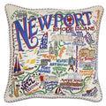Newport Hand Embroidered CatStudio Pillow-Pillow-CatStudio-Top Notch Gift Shop