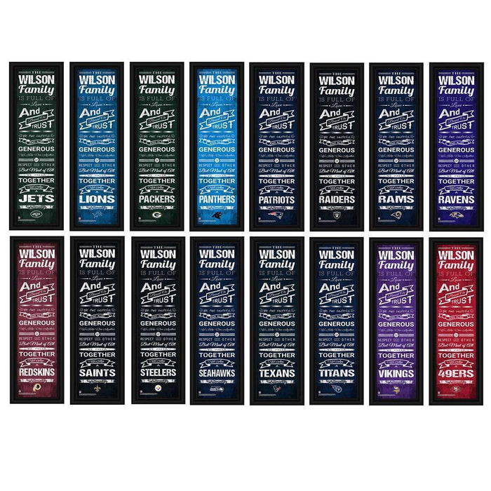 NFL Family Cheer Print & Frame-Wall Art-JDS Marketing-Top Notch Gift Shop