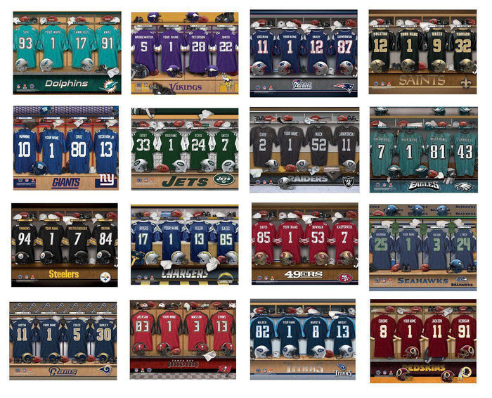 NFL Locker Room Personalized Canvas-Print-JDS Marketing-Top Notch Gift Shop