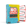 No Loyalty box front, blue box with a cartoon creature, a party game