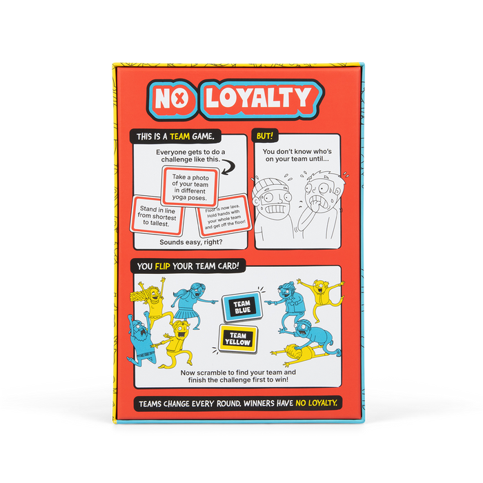 No Loyalty box back with how-to-play instructions
