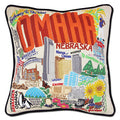 Omaha Embroidered CatStudio Pillow-Pillow-CatStudio-Top Notch Gift Shop