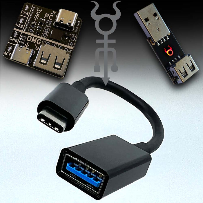 USB-C / USB-A(F) / TPE-Black