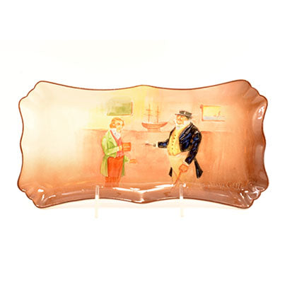 Plate, Dickens, Captain Cuttle with Blue Coay and Boat