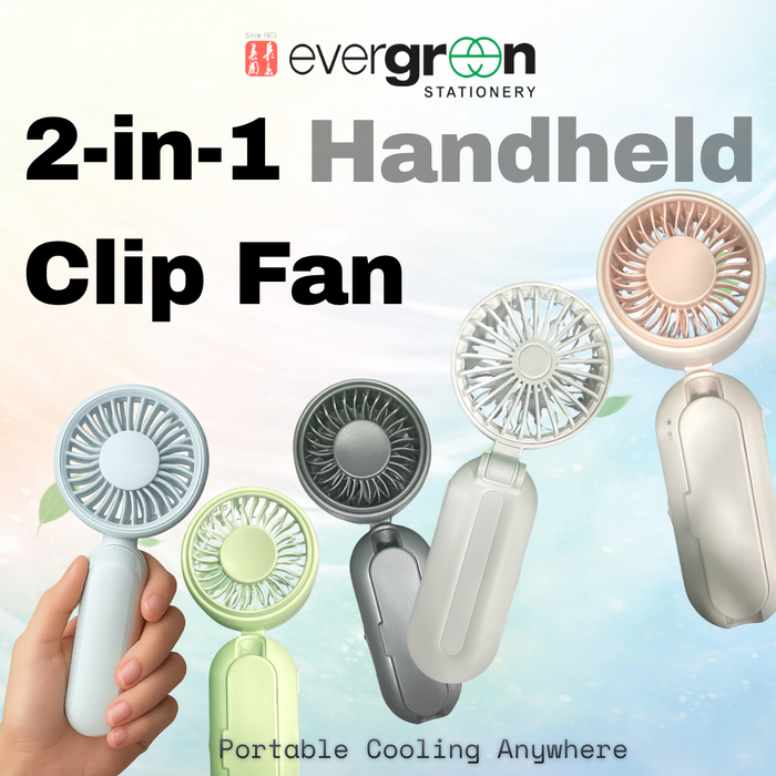 Portable 2-in-1 Handheld Clip Fan