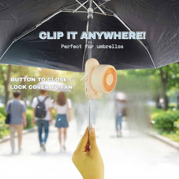 Portable 2-in-1 Handheld Clip Fan