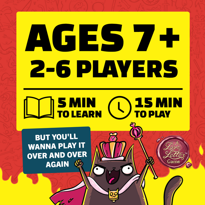 Power Hungry Pets info graphic: ages 7+, 2-6 players, 5 minutes to learn, 15 to play