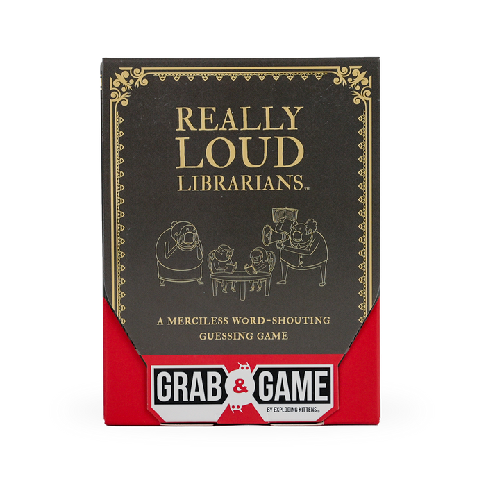 Really Loud Librarians Grab & Game Edition box front, a pocket-size word game