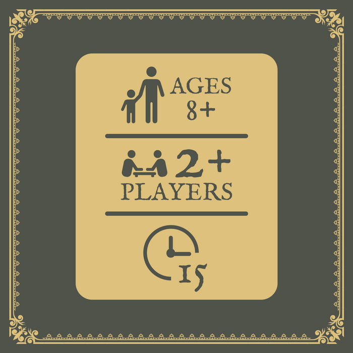 Really Loud Librarians Grab & Game info graphic: ages 8+, 2+ players, 15 minutes