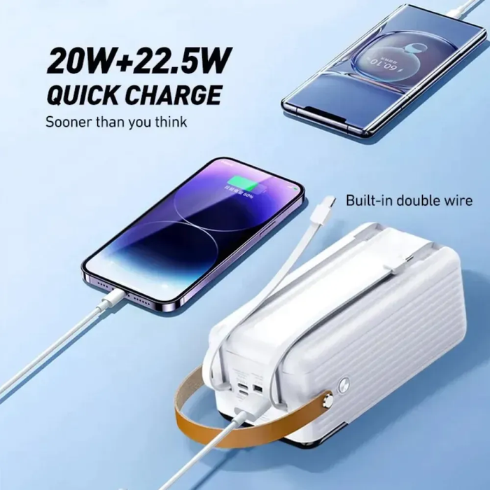 Remax RPP-565 60000mAH Fast Charging Power Bank with Cable
