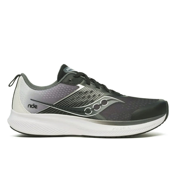 Saucony Ride KDZ Sneaker - Black/White-SK268000 2.5 M-Pumpkin Pie Kids Canada