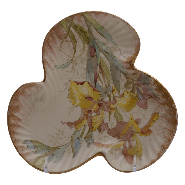 Scallop Dish, Burslem, Floral