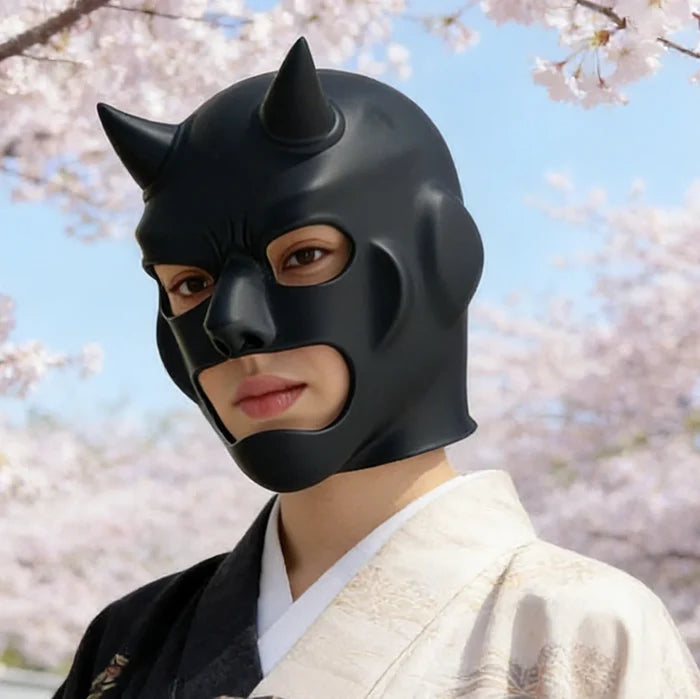 Sexy Women's Full Face Mask, Cat Ear Latex Mask, Halloween Cosplay Prop & Masquerade Costume Headpiece