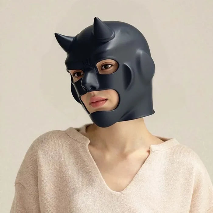 Sexy Women's Full Face Mask, Cat Ear Latex Mask, Halloween Cosplay Prop & Masquerade Costume Headpiece