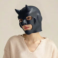 Sexy Women's Full Face Mask, Cat Ear Latex Mask, Halloween Cosplay Prop & Masquerade Costume Headpiece