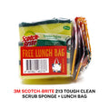 [SG] 3M 213-LB-VP Tough Clean Sponge + Lunch Bag [Evergreen Stationery]