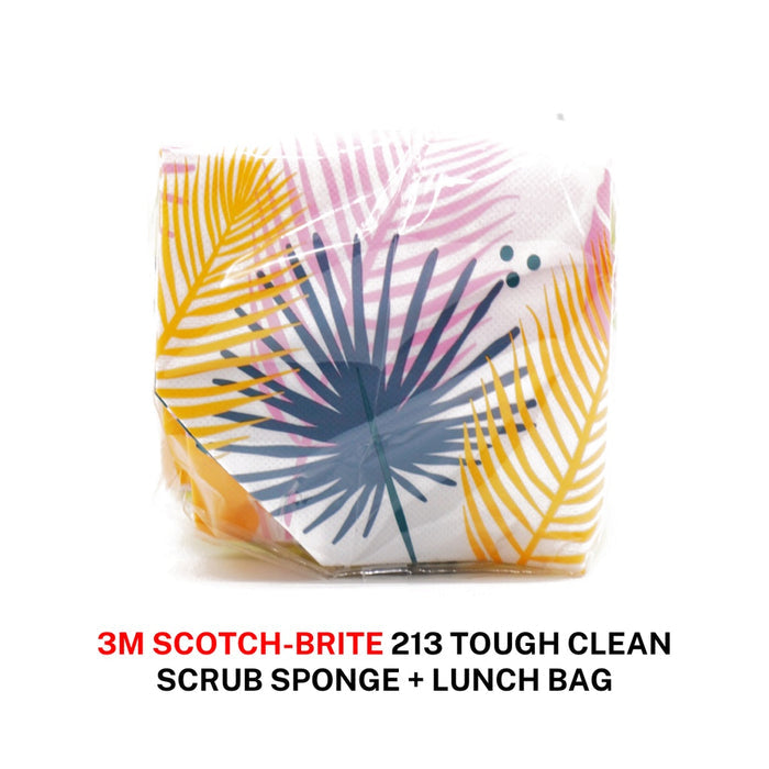 [SG] 3M 213-LB-VP Tough Clean Sponge + Lunch Bag [Evergreen Stationery]