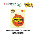 [SG] 3M Post-It Super Sticky Notes 7350-APL (Apple Shape) [Evergreen Stationery]