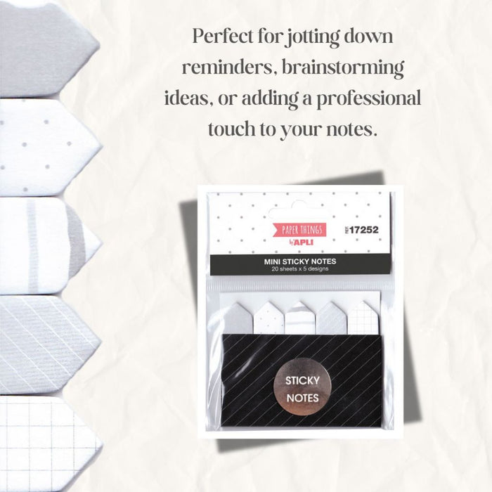 [SG] Apli #17252 Grey Sticky Notes [Evergreen Stationery]