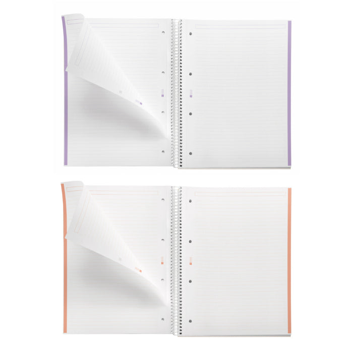[SG] Apli A4 Lavender/Peach 80pgs Lined Hor Messages Spiral Notebook [Evergreen Stationery]