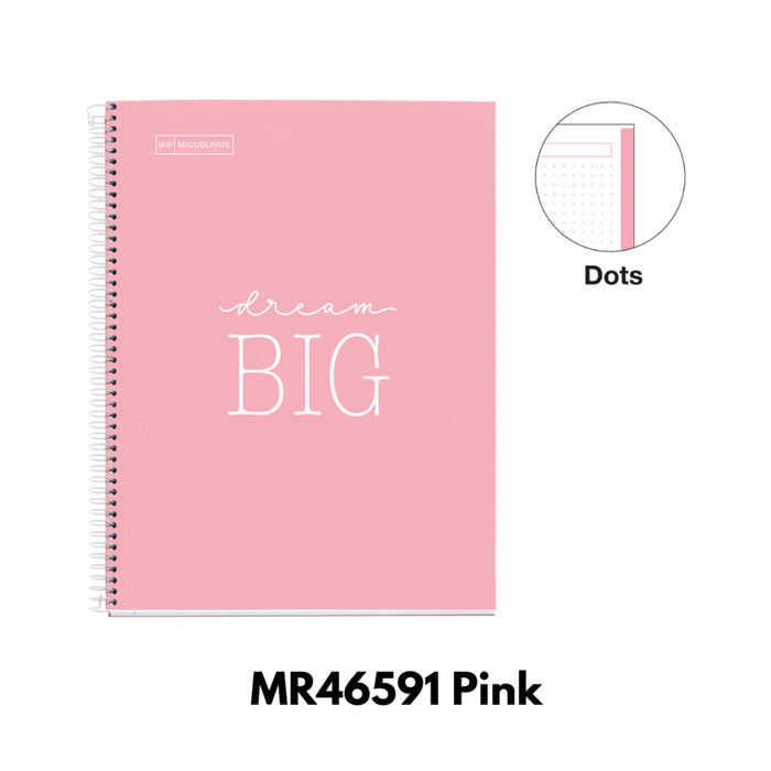 [SG] Apli A4 pink/lavender 80pgs Dots Spiral Notebook [Evergreen Stationery]