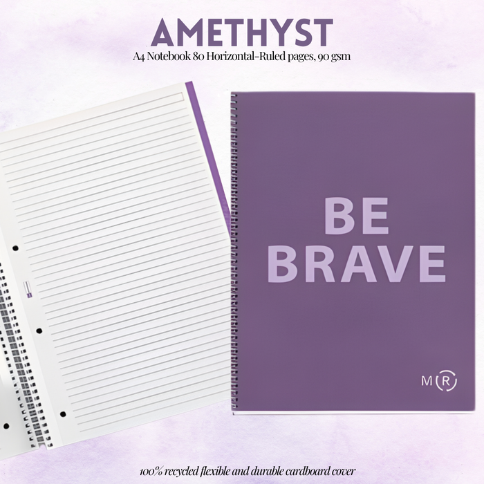 [SG] APLI BE Eco A4 Notebook 80 Pages 90gsm Horizontal – Multi Colours [Evergreen Stationery]