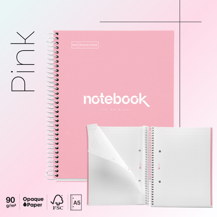 [SG] APLI MIQUELRIUS A5 Emotions Ruled Notebook | 160 pages | 90gsm [Evergreen Stationery]