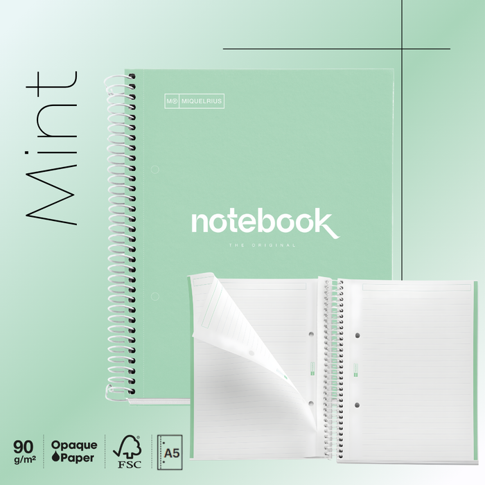 [SG] APLI MIQUELRIUS A5 Emotions Ruled Notebook | 160 pages | 90gsm [Evergreen Stationery]