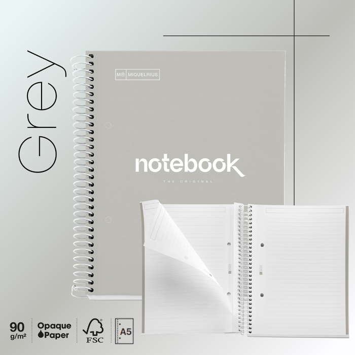 [SG] APLI MIQUELRIUS A5 Emotions Ruled Notebook | 160 pages | 90gsm [Evergreen Stationery]